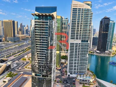 استوديو  للايجار في أبراج بحيرات الجميرا، دبي - Dubai Marina Skyline and Waterfront Panorama. png
