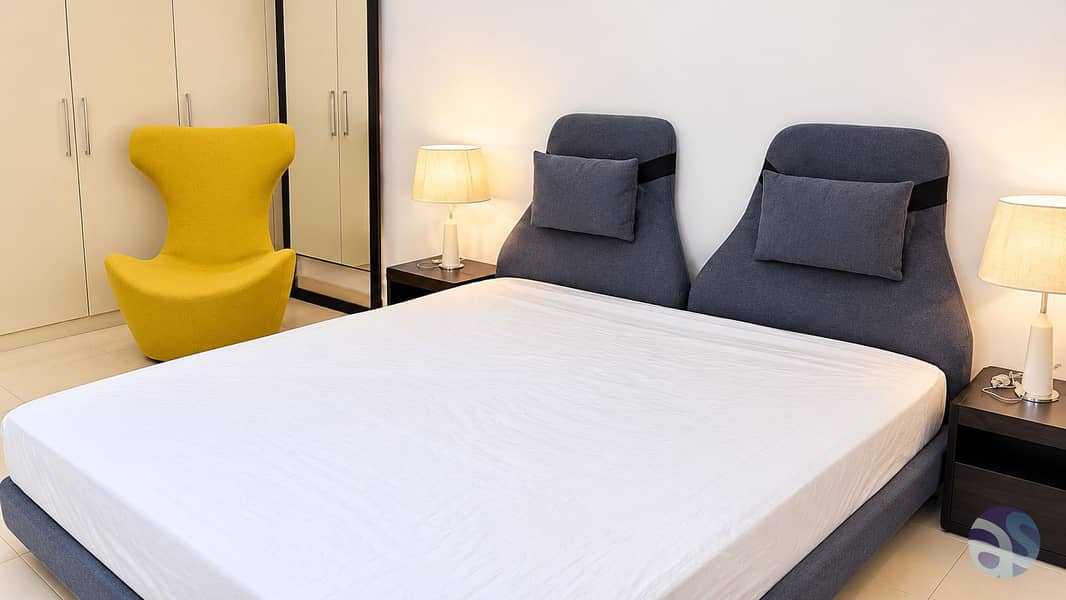 4 Modern Minimalist Bedroom with Mustard Chair. png