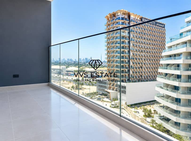 Modern Balcony Overlooking a City Skyline. png Modern Balcony Overlooking a City Skyline. png