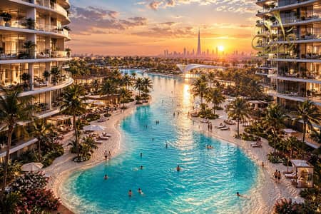 فلیٹ 1 غرفة نوم للبيع في سيتي أوف أرابيا، دبي - Golden Sunset Lagoon Resort. png