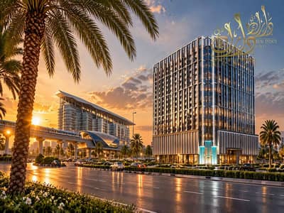 阿尔贾达法住宅区， 迪拜 单身公寓待售 - Dubai Boulevard at Golden Hour-1. png