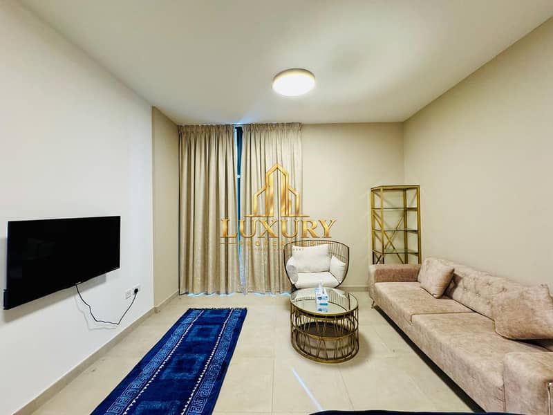 11 Premium Monthly Studio for Rent in Aljada – Pool & Parking Included