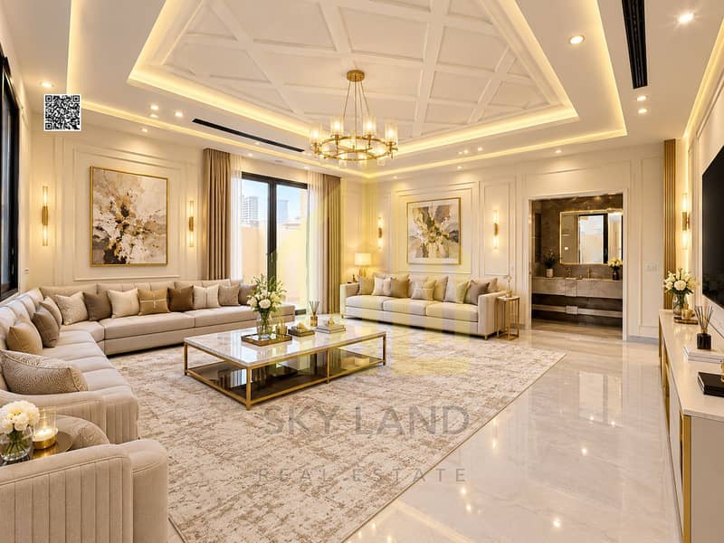 5 batch_غرفة معيشة فاخرة بألوان دافئة. png