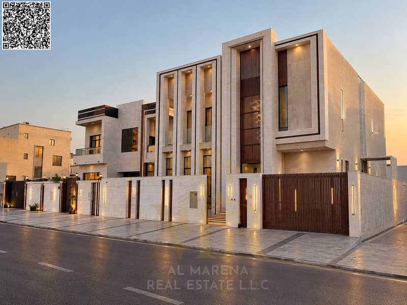 Modern Luxury Villa at Golden Hour. png Modern Luxury Villa at Golden Hour. png