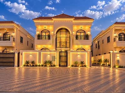 5 Schlafzimmer Villa zum Verkauf in Al Helio, Ajman - فيلا فاخرة بإضاءة ذهبية عند الغروب. png 5 Schlafzimmer Villa zum Verkauf in Al Helio, Ajman - فيلا فاخرة بإضاءة ذهبية عند الغروب. png