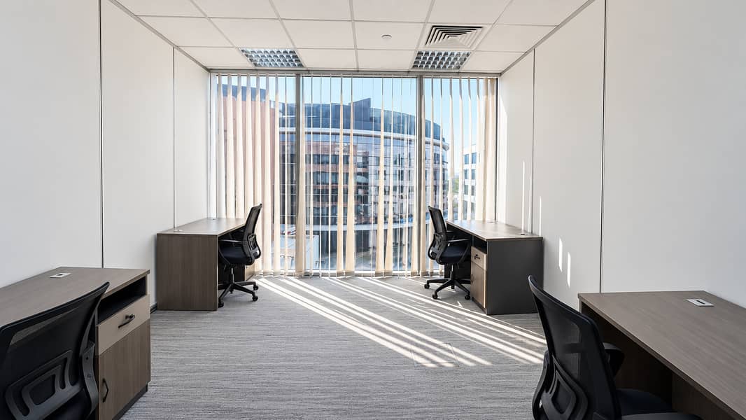 Window Office for Rent in DIP | 4-Min Walk to Metro