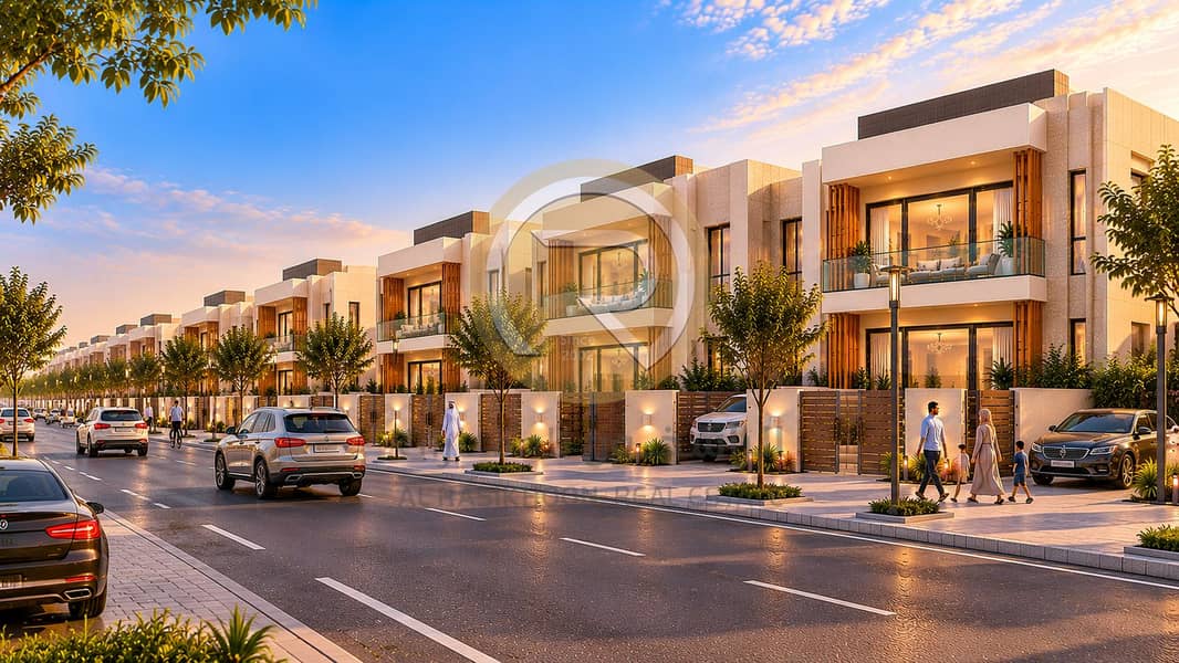 10 Golden-Hour Modern Villa Streetscape. png