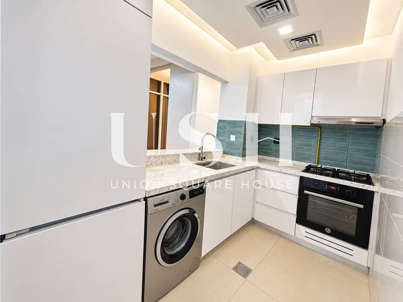 3 Modern Teal and White Kitchen Interior. png