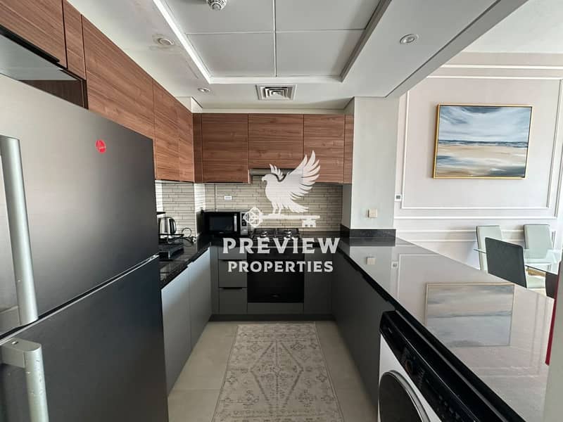 6 Vacant | Fully Furnished 1BR + Maid’s Room | Pool & Community View
