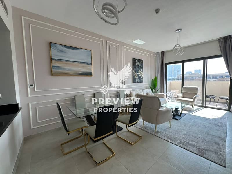 17 Vacant | Fully Furnished 1BR + Maid’s Room | Pool & Community View