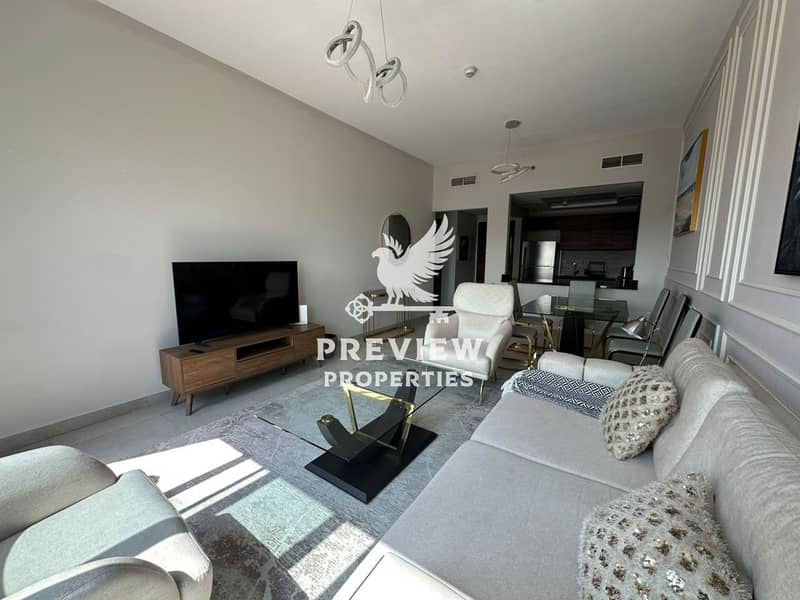5 Vacant | Fully Furnished 1BR + Maid’s Room | Pool & Community View