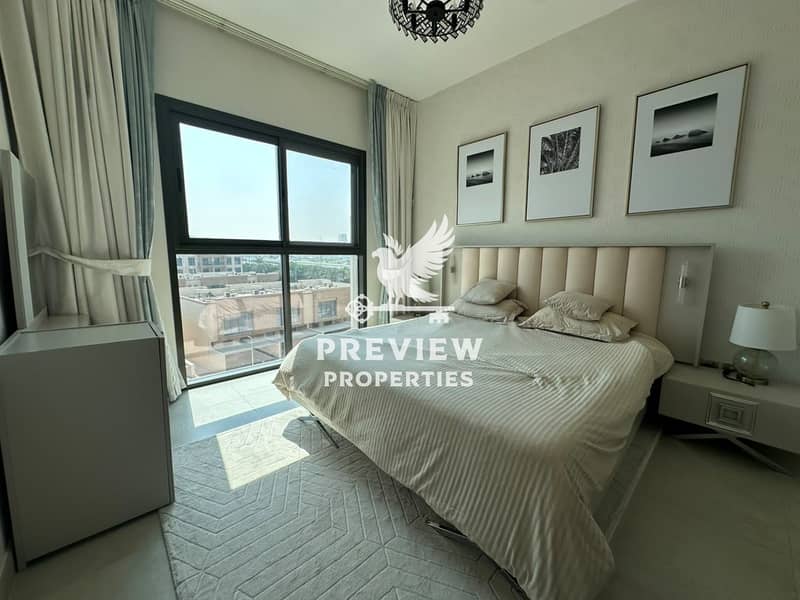 10 Vacant | Fully Furnished 1BR + Maid’s Room | Pool & Community View