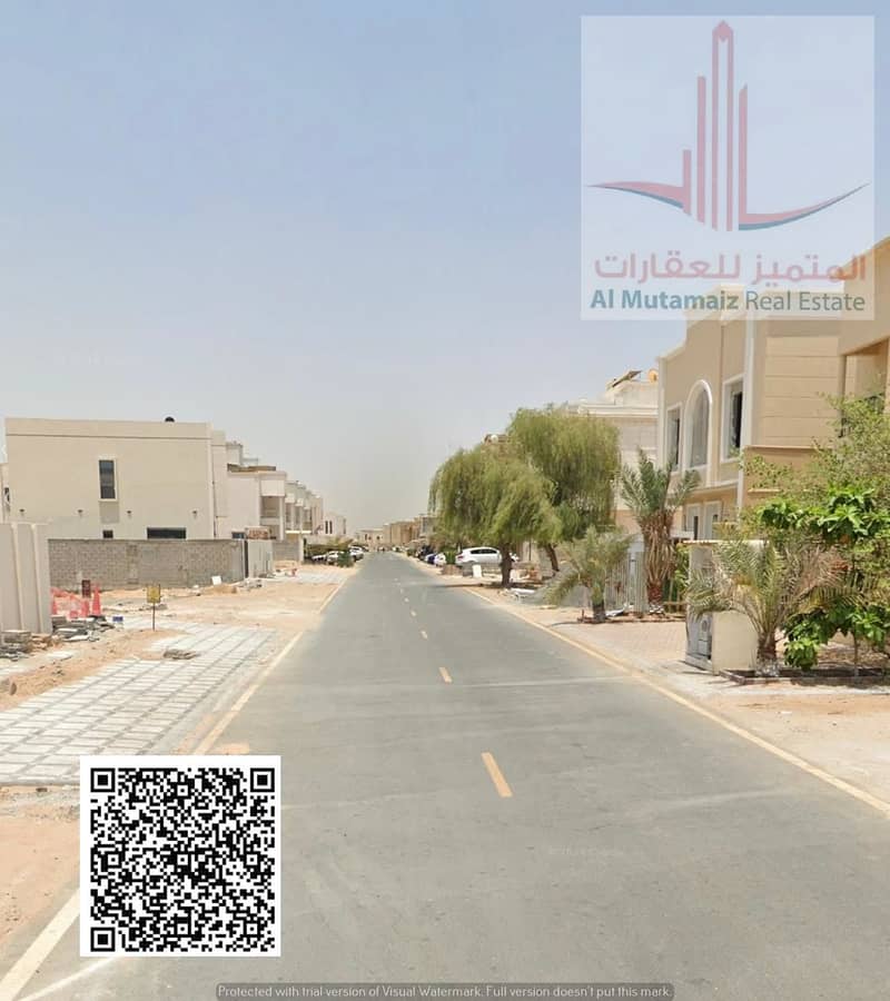 Land plot in Al Zahia, measuring 2,775 square feet. The price is 370,000, inclusive of fees.