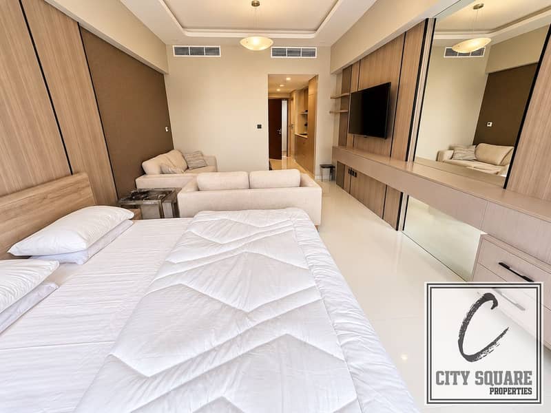 2 Modern Beige Bedroom-Lounge Interior. jpeg