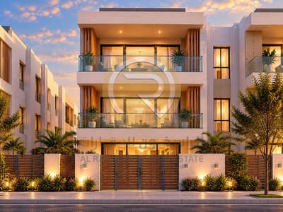 Plot in vendita a Al Belaida, Sharjah - Golden Hour Modern Townhouse Facade. png Plot in vendita a Al Belaida, Sharjah - Golden Hour Modern Townhouse Facade. png