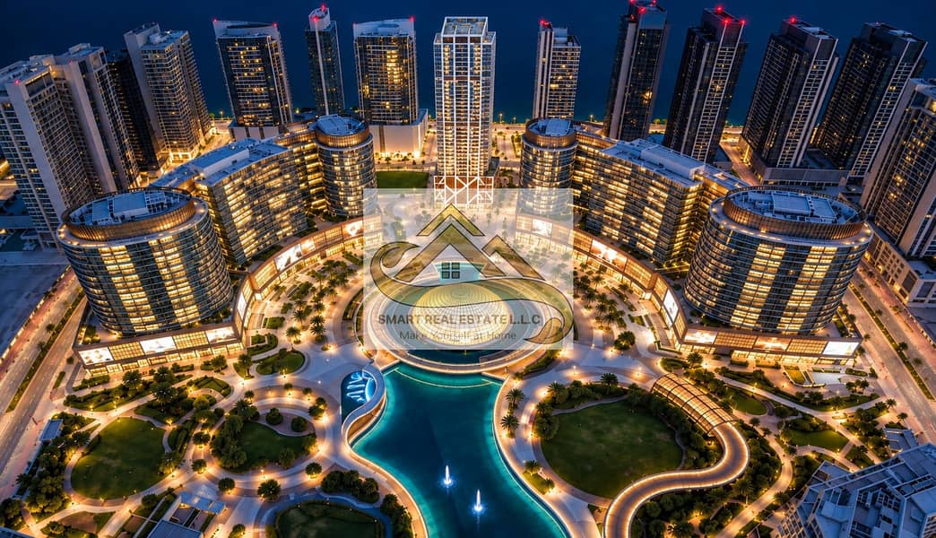 4 Futuristic Waterfront Tower at Night. png