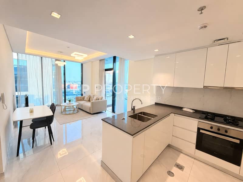 Modern Marble Kitchen with City Views. png Modern Marble Kitchen with City Views. png