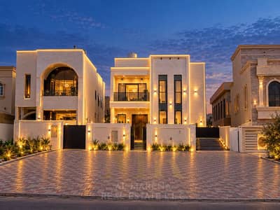 5 Camere Villa in vendita a Al Mowaihat, Ajman - فيلا عصرية مضاءة عند الغروب. png 5 Camere Villa in vendita a Al Mowaihat, Ajman - فيلا عصرية مضاءة عند الغروب. png