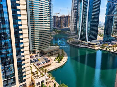 朱美拉湖塔 (JLT)， 迪拜 1 卧室公寓待租 - Sunlit High-Rise Marina Panorama. png