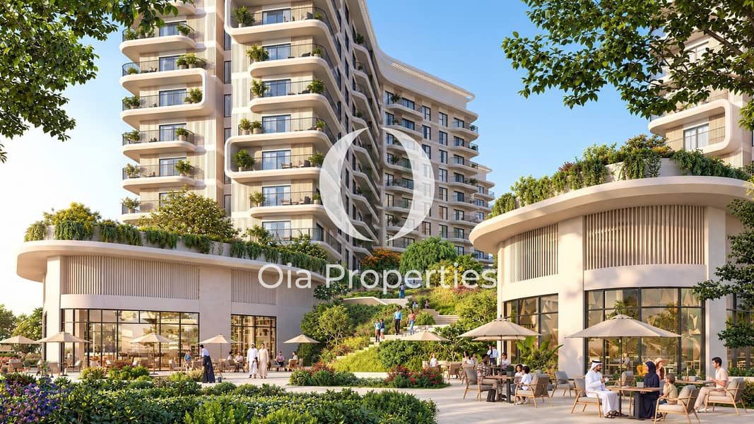 2 Lush Courtyard Living Beneath Curved Towers. png