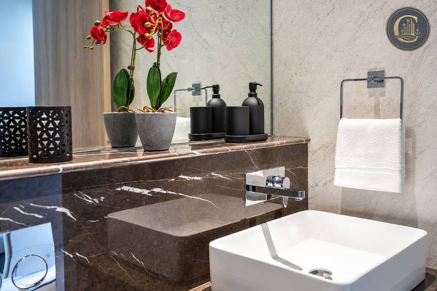 5 Luxury Marble Vanity with Red Orchid. png