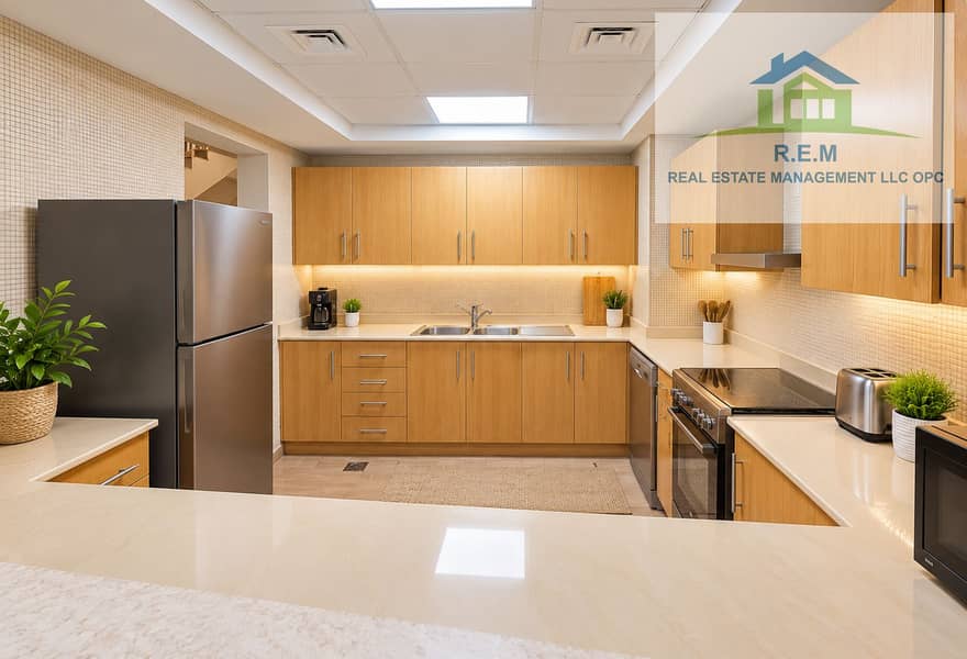 5 Warm Modern U-Shaped Kitchen. png