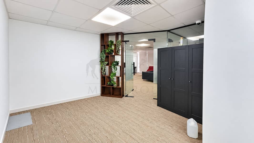 4 Modern Office Corridor with Glass Lounge. png