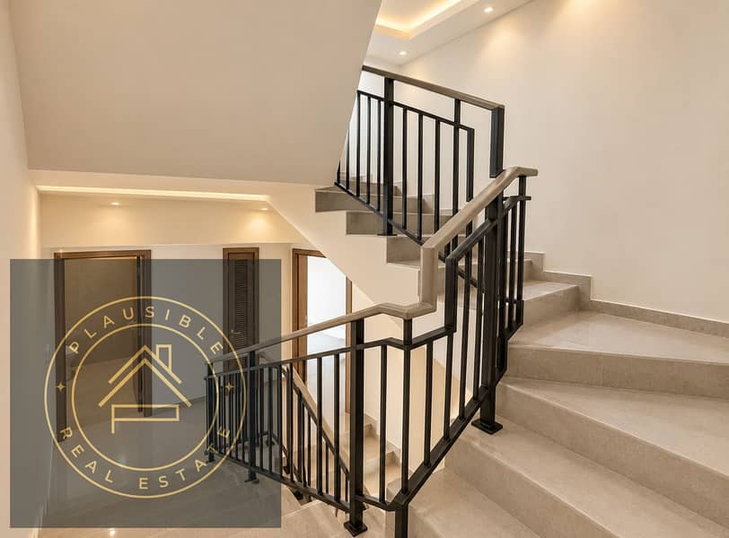 10 Modern Warm-Toned Stairwell Landing. png