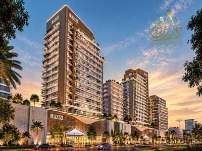 1 Camera Appartamento in vendita a Al Jaddaf, Dubai - Azizi Luxury Complex at Dusk. png 1 Camera Appartamento in vendita a Al Jaddaf, Dubai - Azizi Luxury Complex at Dusk. png