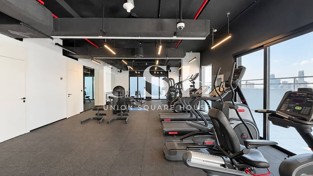 25 Brightened modern gym interior. png