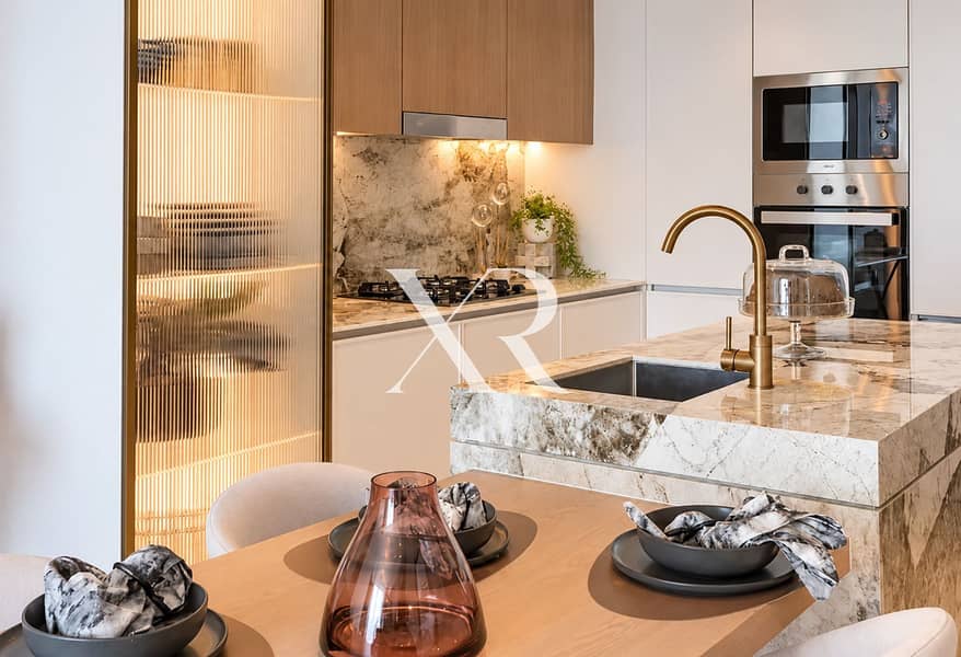 8 Modern Marble Kitchen with Warm Accents. png