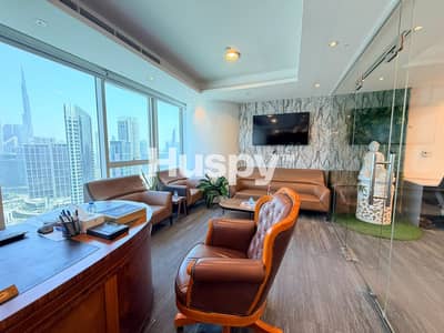 Office for Rent in Business Bay, Dubai - Fully Furnished | Burj and Canal Views | Vacant