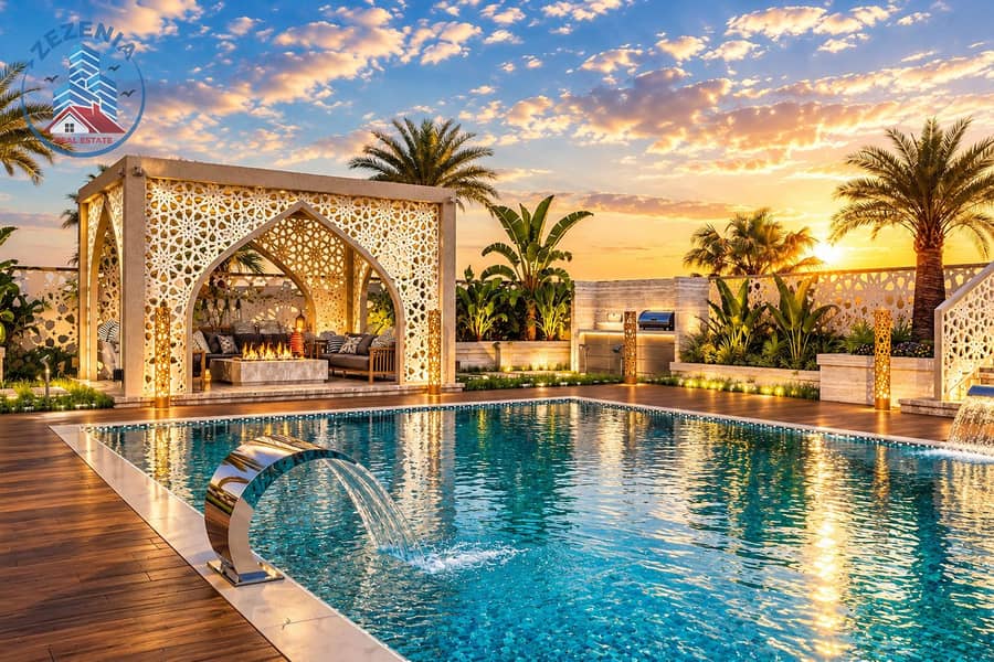 3 Golden-Hour Luxury Pool Pavilion. png