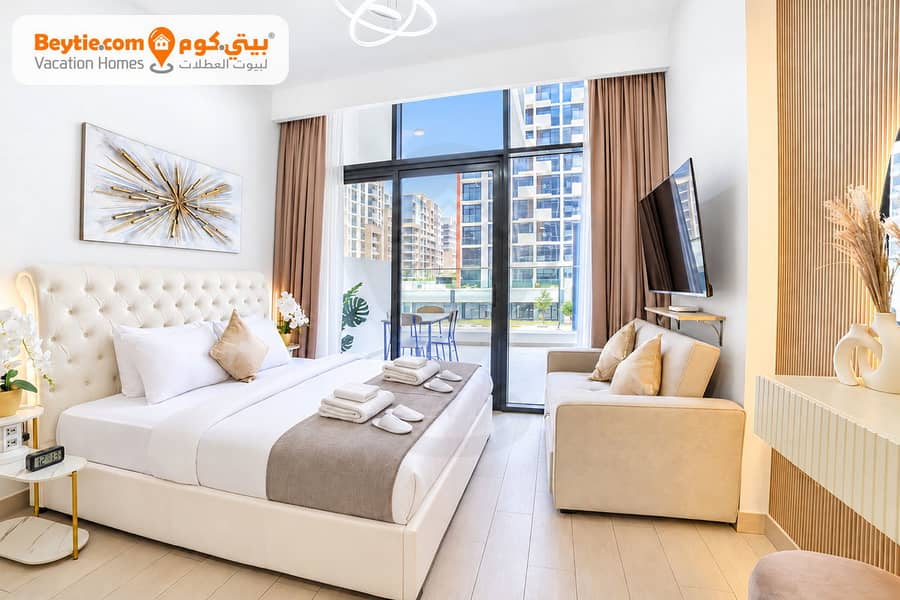 An Exquisite Fully Furnished Studio With Huge Balcony In Riviera-24 An Exquisite Fully Furnished Studio With Huge Balcony In Riviera-24