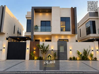 5 Schlafzimmer Villa zum Verkauf in Al Helio, Ajman - فيلا عصرية بإضاءة الغروب الدافئة. jpg
