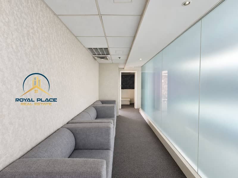 5 Bright Office Corridor With Frosted Glass. png