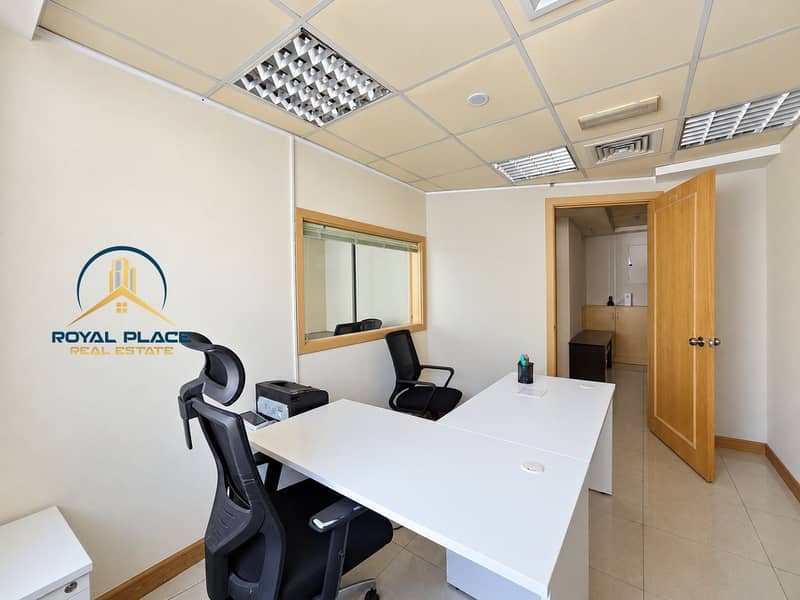 8 Brightened Office with Open Wooden Door. png