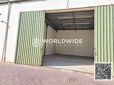 Warehouse zum Miete in Al Bahia, Ajman - Restored warehouse listing with QR code-2. png