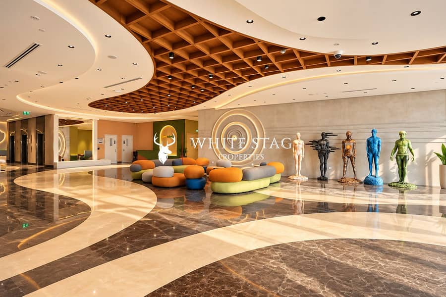 7 Futuristic Wellness Lobby with Sculptures. png