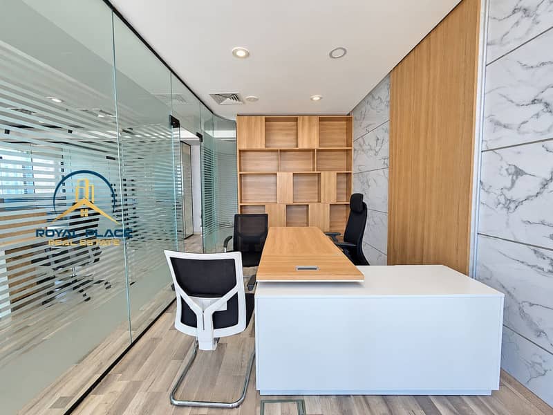 7 Polished office with glass partitions. png