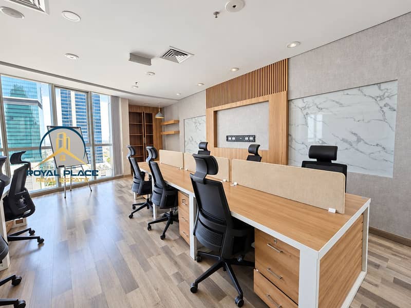 10 Bright natural office with wooden desks. png