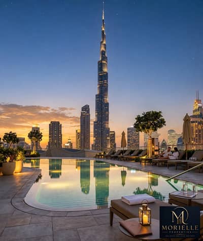 2 Bedroom Hotel Apartment for Sale in Downtown Dubai, Dubai - image_4598e6-edited-make-the-skyline-lights-glow-warmer-at-dusk. jpg