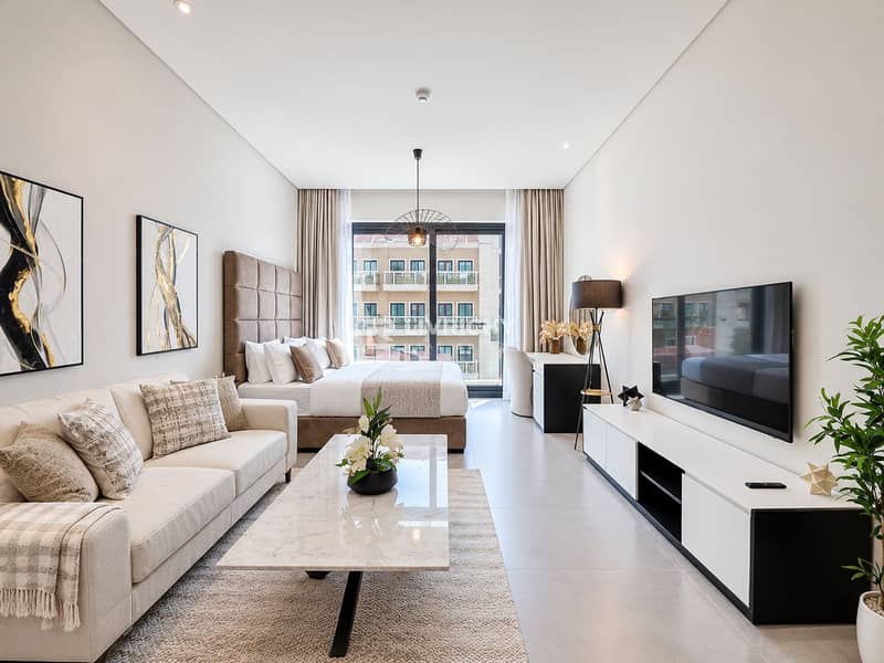 Modern Neutral Studio with City Views. png Modern Neutral Studio with City Views. png