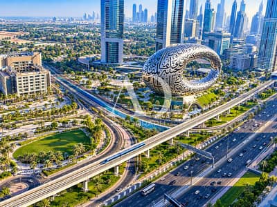 4 habitaciones Apartamento para en Alquiler en Sheikh Zayed Road, Dubai - Futuristic Museum Over Dubai Highways. png