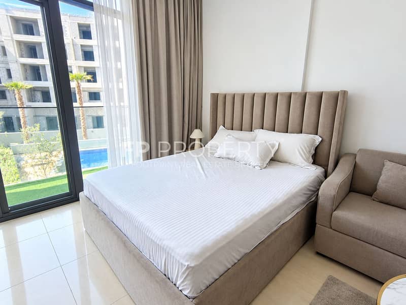 Bright Modern Bedroom with Poolside View. png Bright Modern Bedroom with Poolside View. png