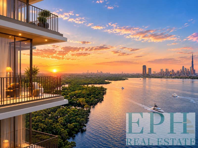 2 Luxury Waterfront Balcony at Sunset. png