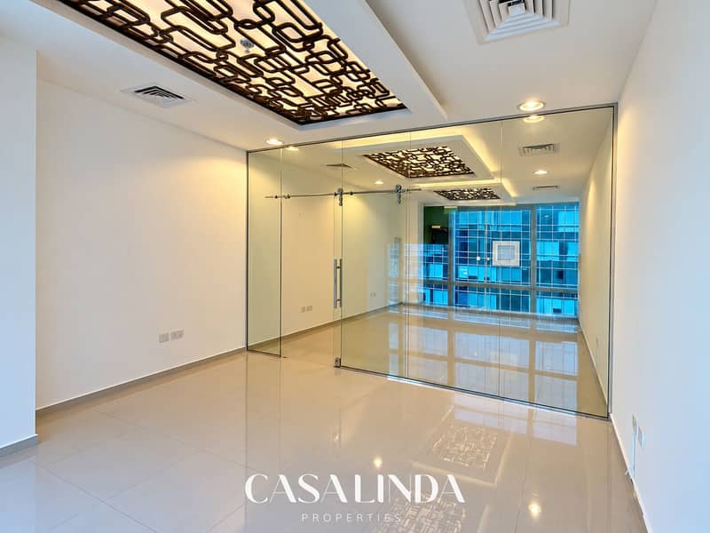 5 Reflective Modern Office with Glass Partition. png