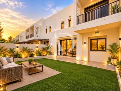 城市广场， 迪拜 3 卧室别墅待租 - Sunset Mediterranean Townhouse Garden. png