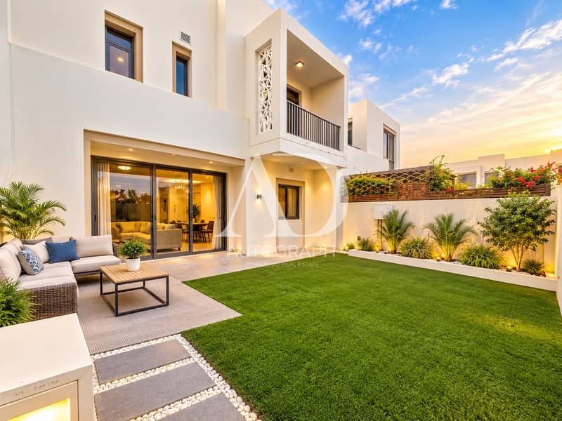 5 Modern Villa Garden at Sunset. png