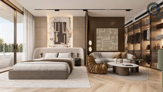Monolocale in vendita a Dubai Land Residence Complex (DLRC), Dubai - Luxurious Neutral Bedroom Lounge Interior. png Monolocale in vendita a Dubai Land Residence Complex (DLRC), Dubai - Luxurious Neutral Bedroom Lounge Interior. png